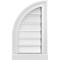 Ekena Millwork Quarter Round Top Left Surface Mount PVC Gable Vent w/ 2"W x 2"P Brickmould Sill Frame, 12"W x 20"H GVPQL12X2003SF - alternate 1